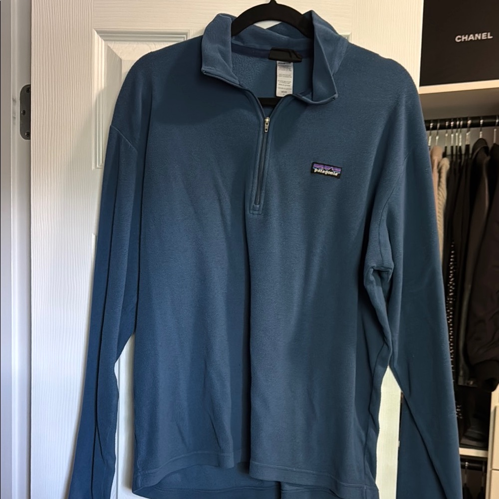 Patagonia Blue Zip Up Sweater